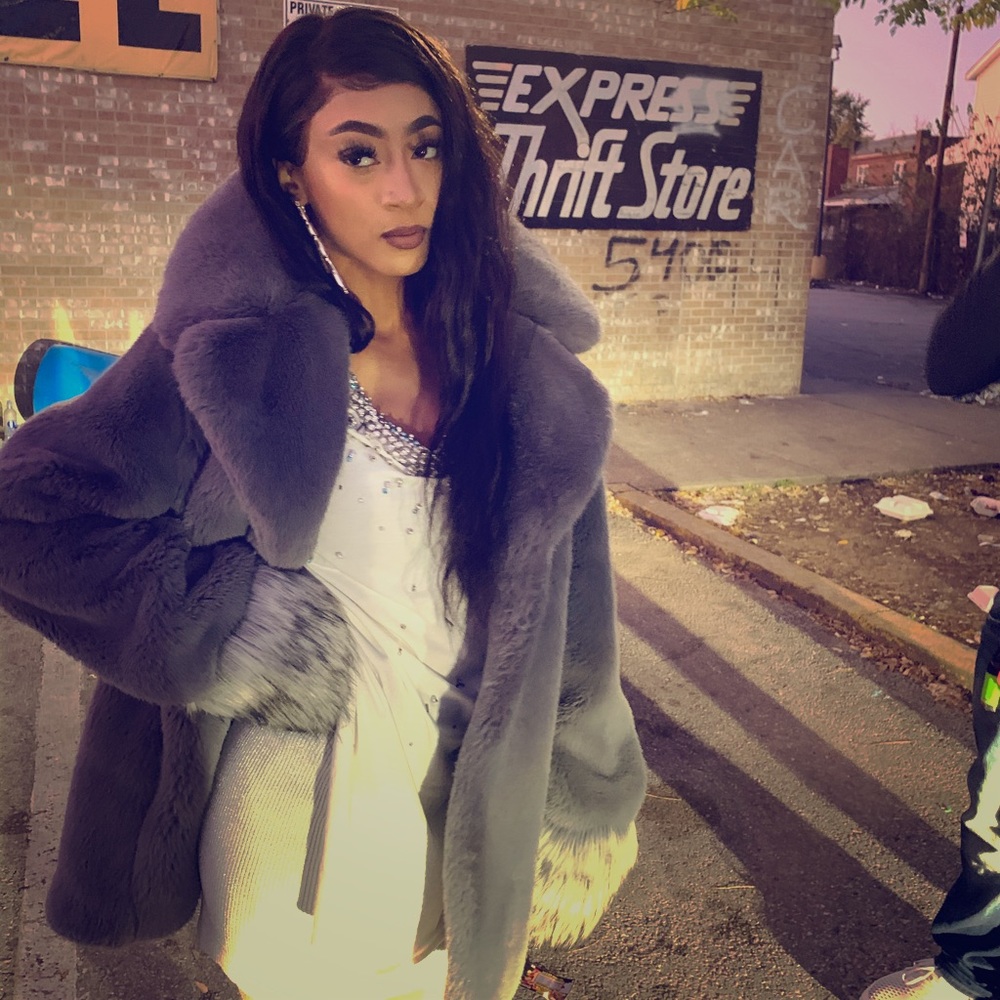 Fuax fur DVF coat - Picture 1 of 8